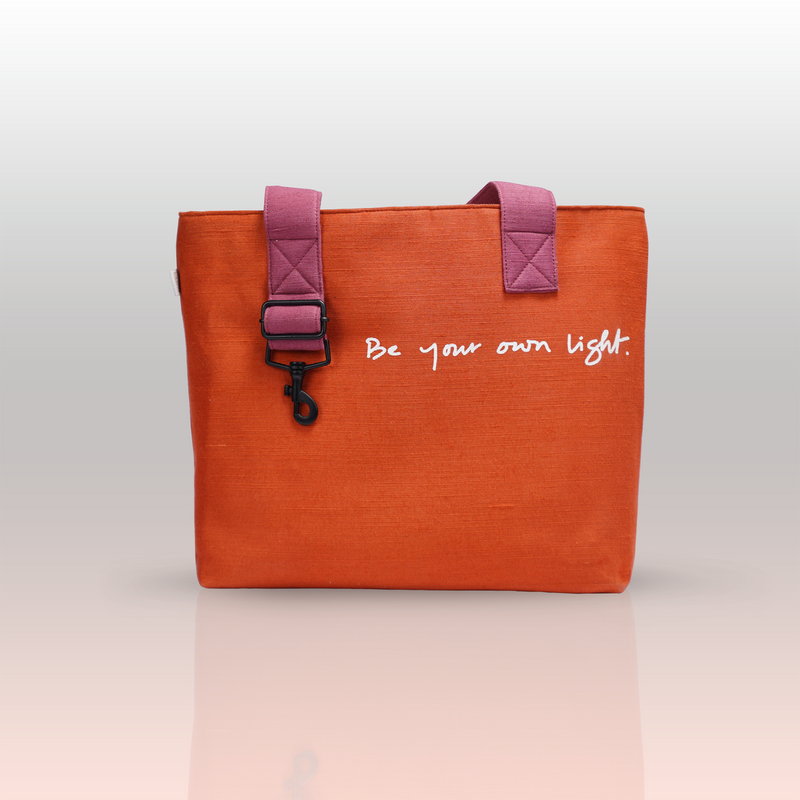 Sustainable Jute Orange Blush Flame Messenger Bag | Kaahu
