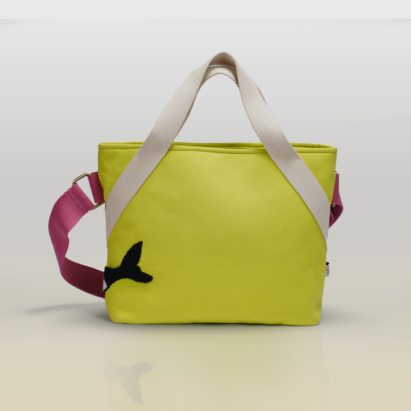 Chartreuse Wave Messenger Bag