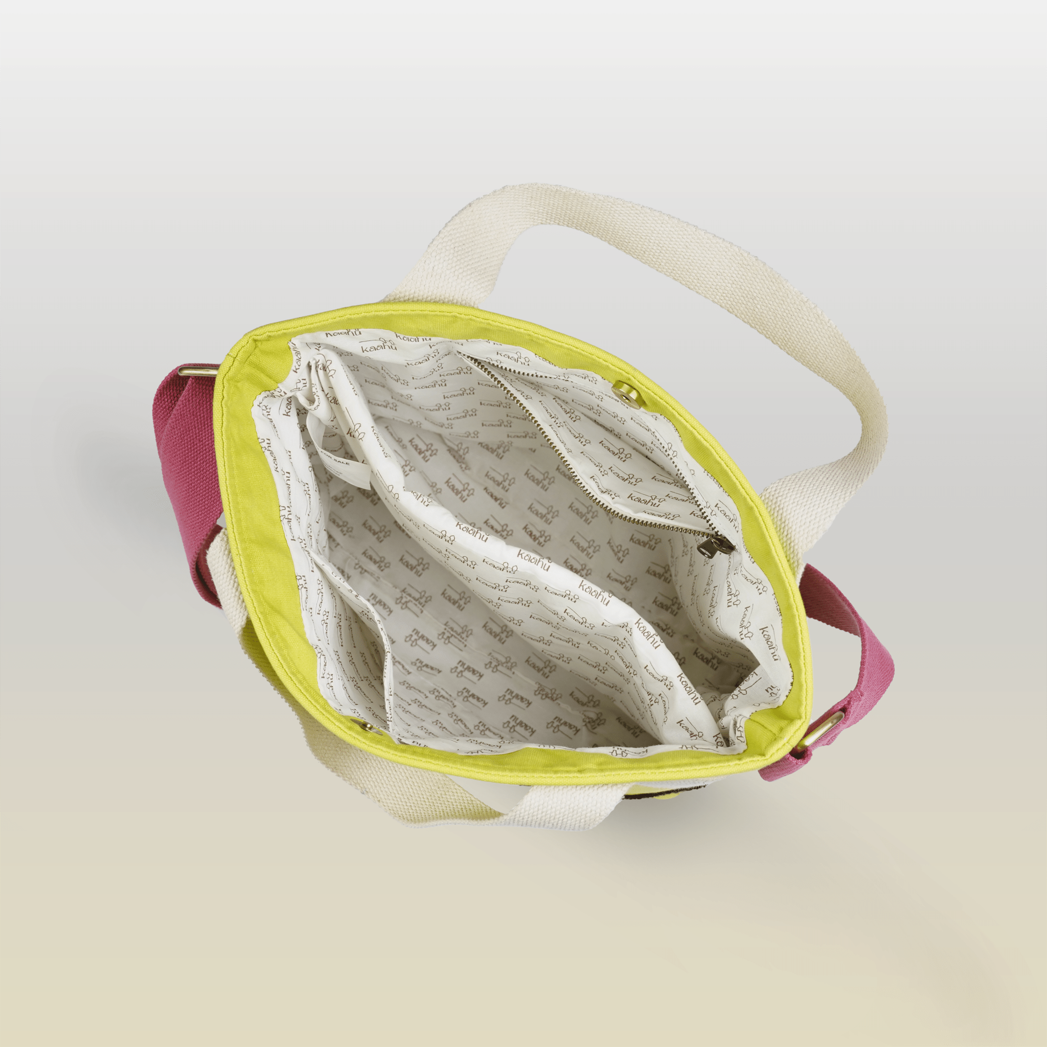 Chartreuse Wave Messenger Bag - Kaahu
PDP label: TOP VIEW