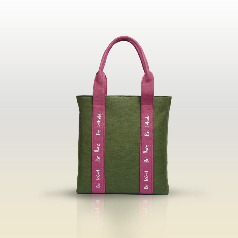 Sustainable Jute Green Elysian Tote | Kaahu