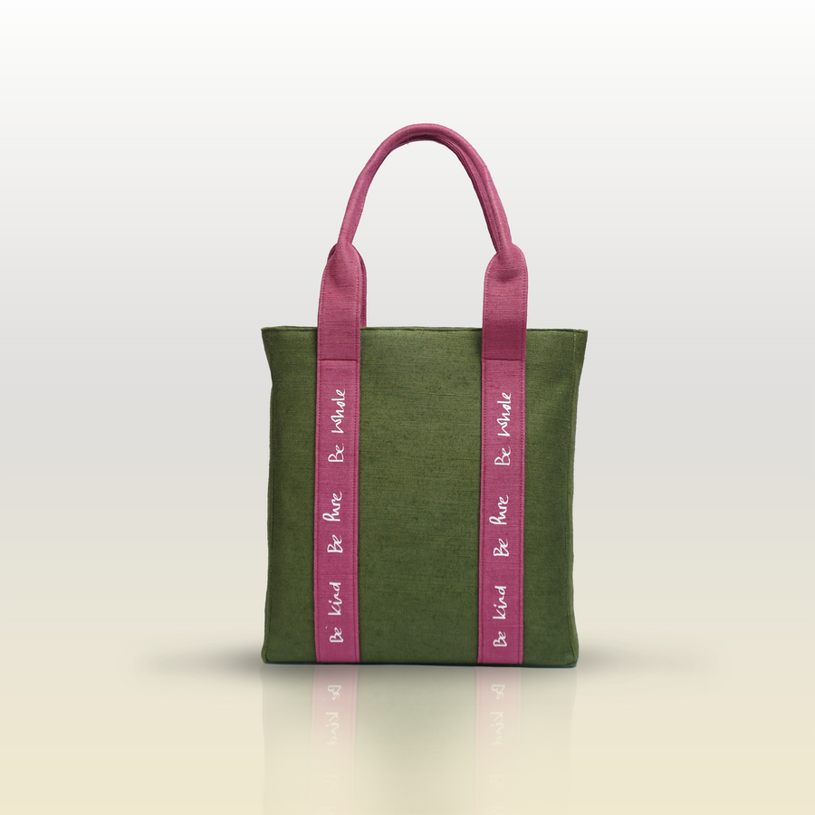 Sustainable Jute Green Elysian Tote | Kaahu