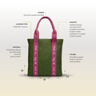 Elysian Woods Tote - Kaahu
PDP label: DIMENSIONS