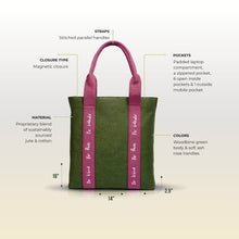 Elysian Woods Tote - Kaahu
PDP label: DIMENSIONS