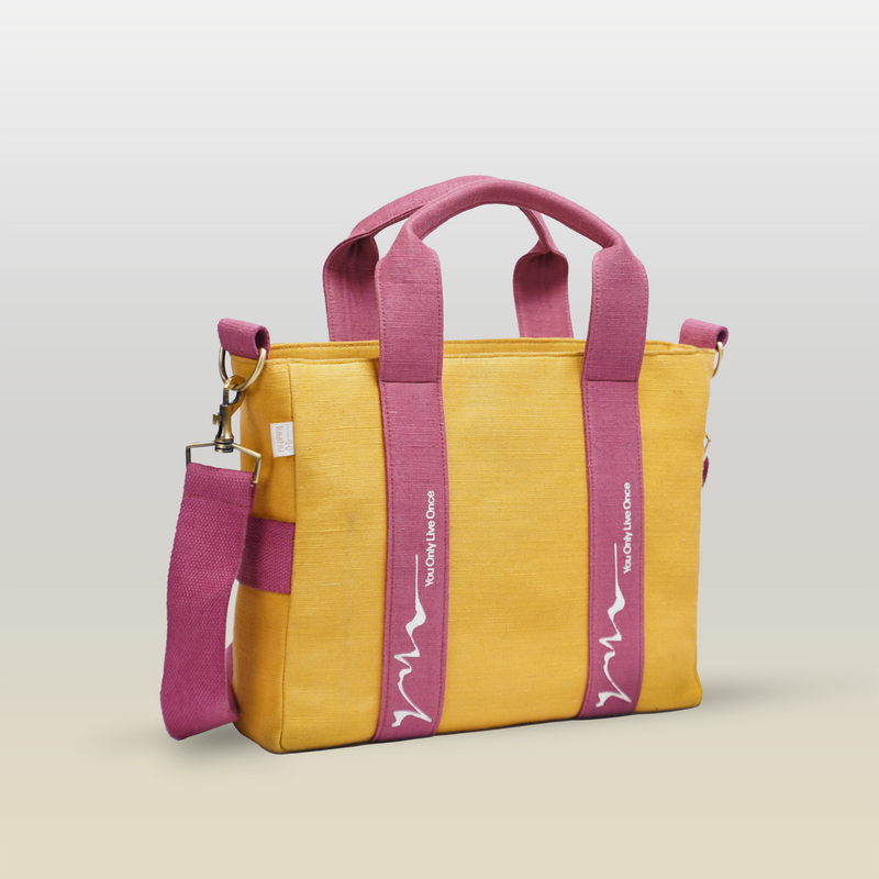 Golden Pulse Messenger Bag