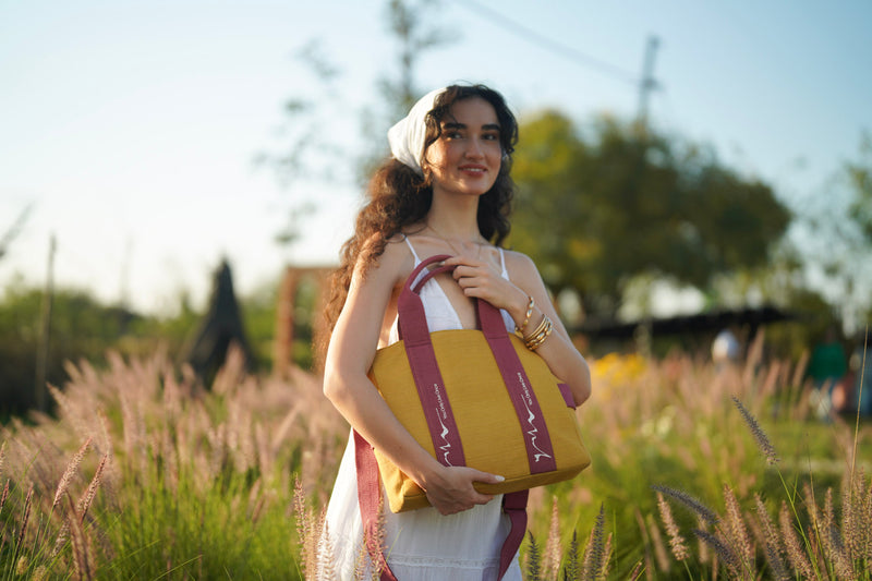 Golden Pulse Messenger Bag