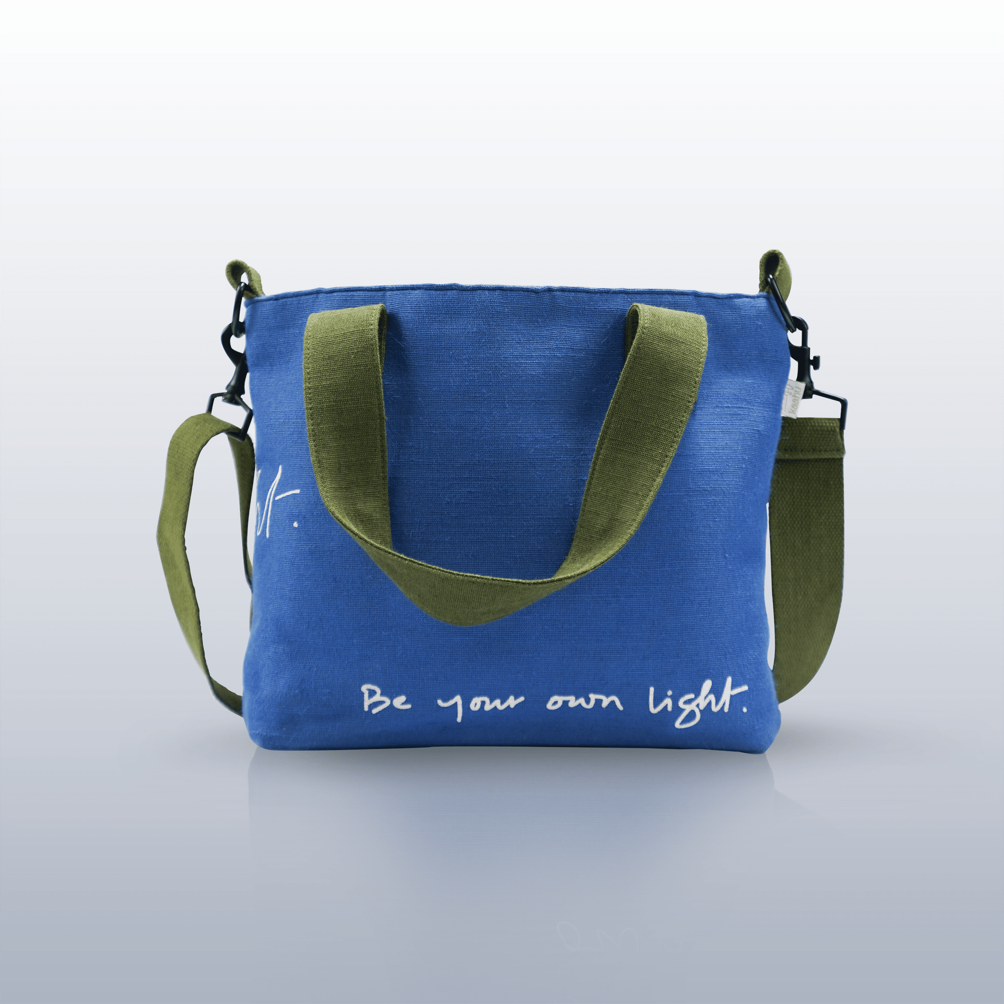 Guiding Glow Messenger Bag - Kaahu, organic cotton, sustainable bag
PDP label: BACK