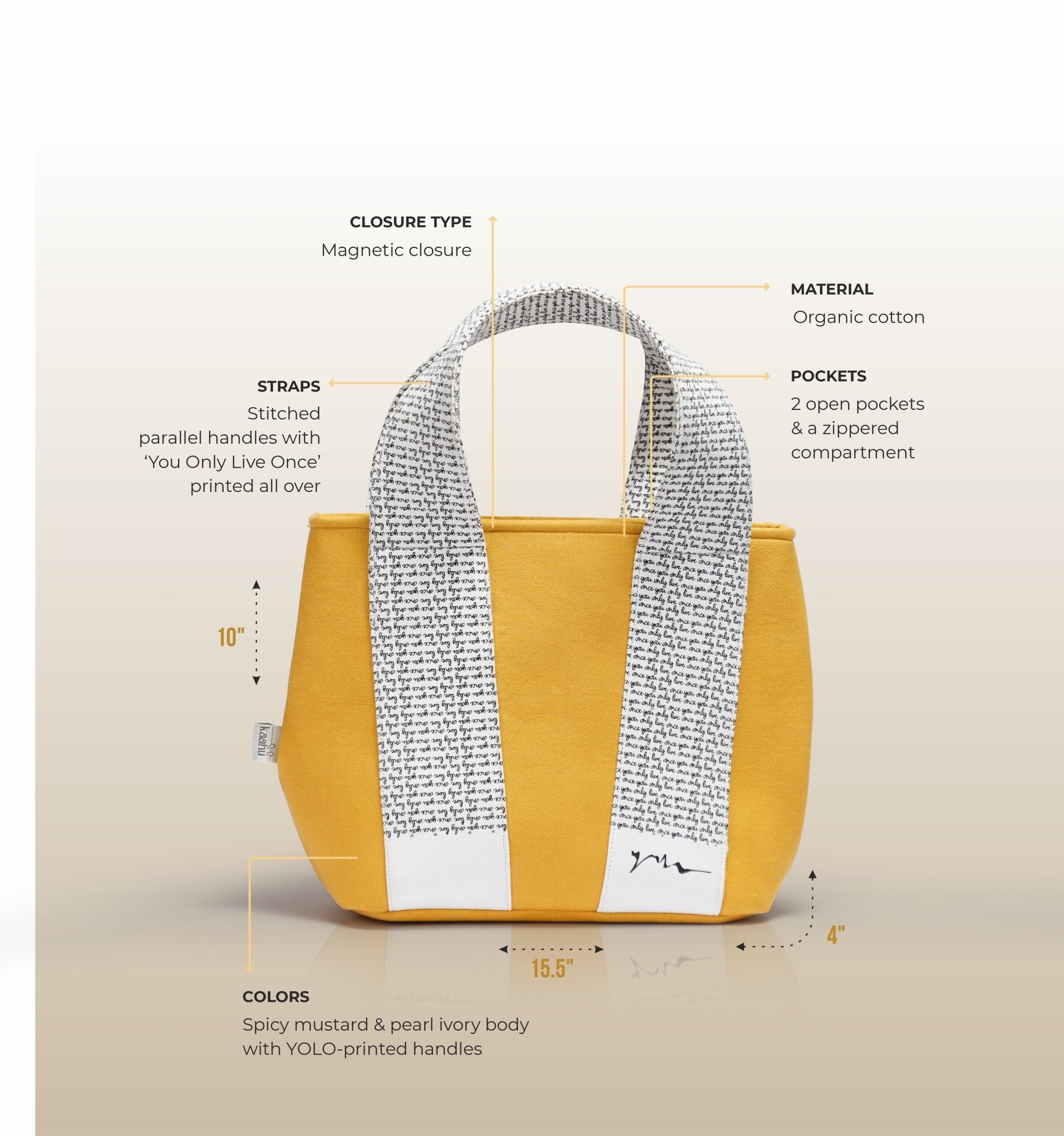 Pocketful of Sun Shopper Bag - Kaahu
PDP label: DIMENSIONS
