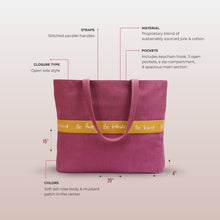 Purely Rose Tote - Kaahu
PDP label: DIMENSIONS