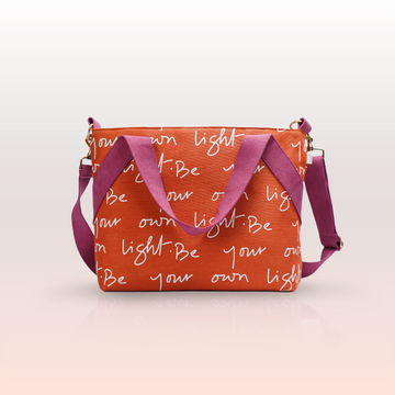 Sustainable Jute Orange Radiant Voyage Messenger Bag | Kaahu